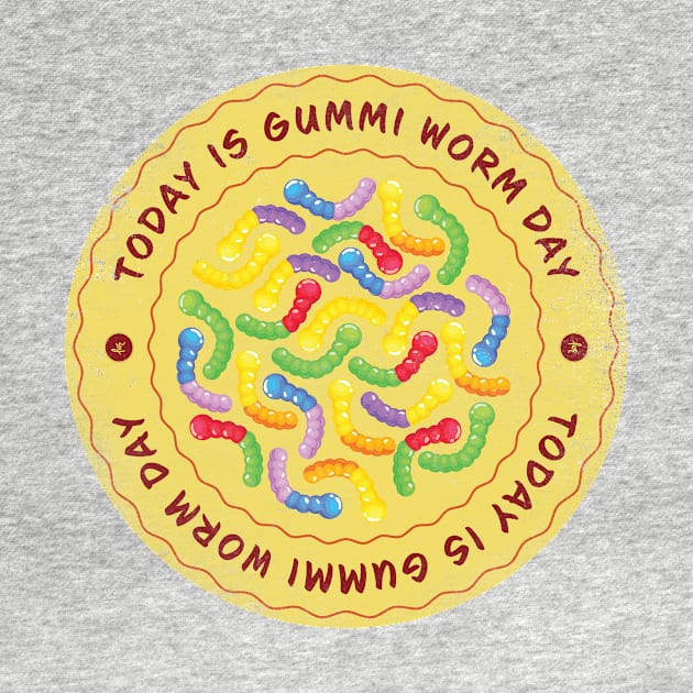 Today is Gummi Worm Day Badge by lvrdesign